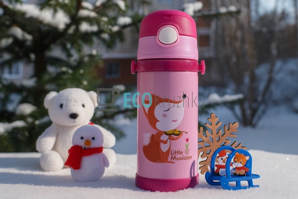 Термос дитячий поїлка з трубочкою 350 мл Ведмедик Рожеви ... Термос дитячий поїлка з трубочкою 350 мл Ведмедик Рожеви ...
