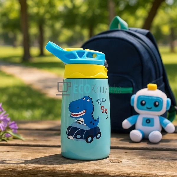 Термос дитячий поїлка з трубочкою 350 мл Динозавр (MT-34 ... Термос дитячий поїлка з трубочкою 350 мл Динозавр (MT-34 ...