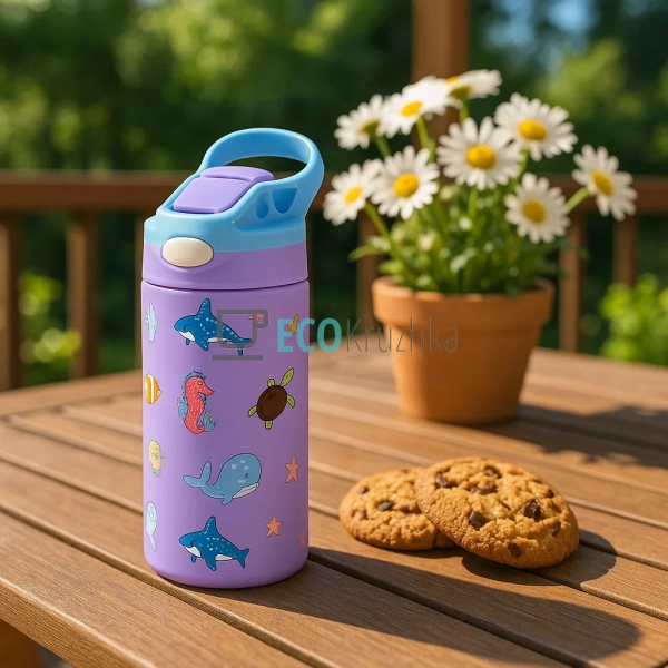 Термос дитячий поїлка з трубочкою 300 мл Фіолетова (MT-3 ... Термос дитячий поїлка з трубочкою 300 мл Фіолетова (MT-3 ...