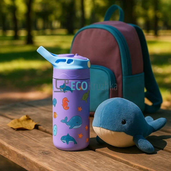 Термос дитячий поїлка з трубочкою 300 мл Фіолетова (MT-3 ... Термос дитячий поїлка з трубочкою 300 мл Фіолетова (MT-3 ...