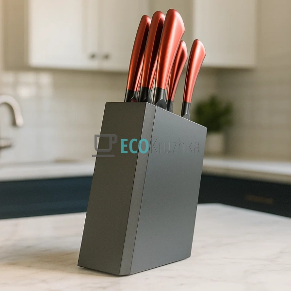 Набір кухонних ножів Edenberg з підставкою, 6 предметів ... Набір кухонних ножів Edenberg з підставкою, 6 предметів ...