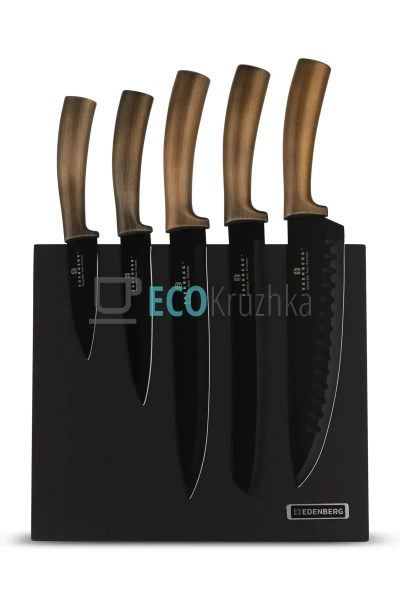 Набір кухонних ножів Edenberg з магнітною підставкою, 6 ... Набір кухонних ножів Edenberg з магнітною підставкою, 6 ...