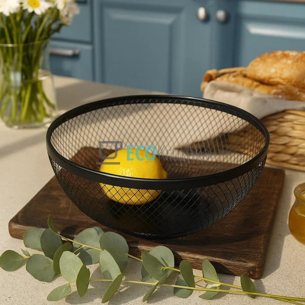 Фруктівниця металева 26см Чорна (R92041)