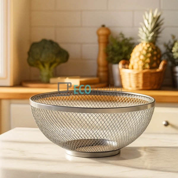 Фруктівниця металева 26см Сіра (R92041) Фруктівниця металева 26см Сіра (R92041)