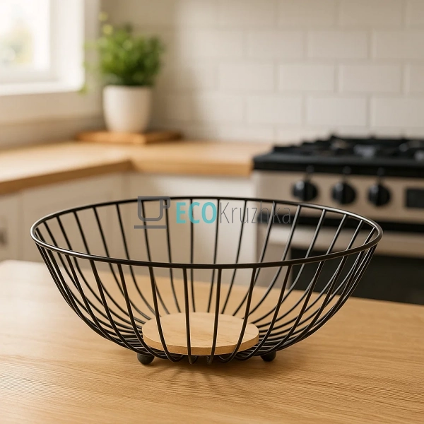 Фруктівниця металева із бамбуковою вставкою Loft 27.5 х ... Фруктівниця металева із бамбуковою вставкою Loft 27.5 х ...