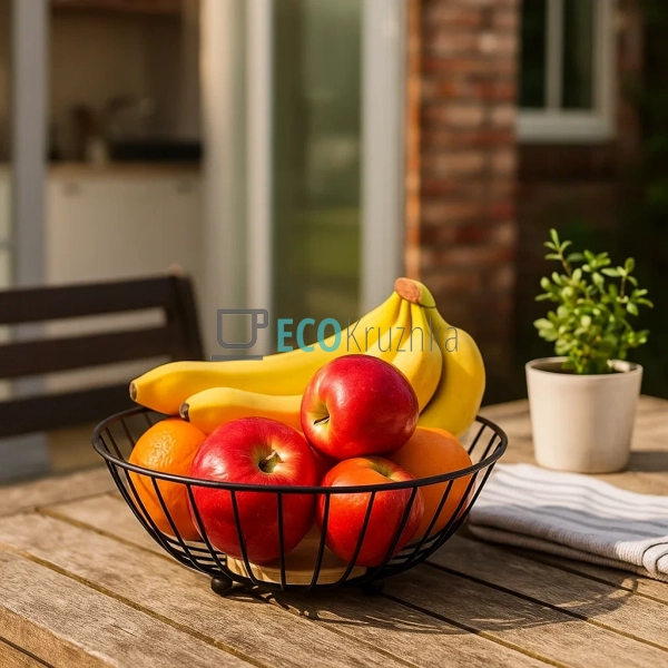 Фруктівниця металева із бамбуковою вставкою Loft 27.5 х ... Фруктівниця металева із бамбуковою вставкою Loft 27.5 х ...