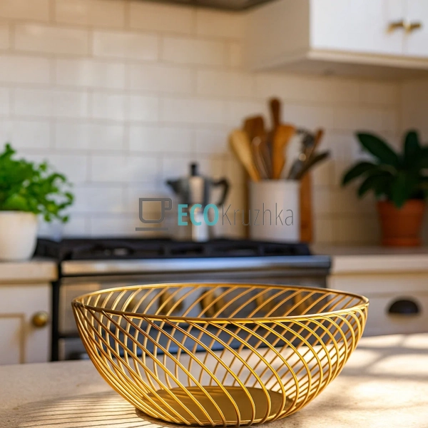 Кошик для фруктів 250 х 95 мм Золотий Maestro MR-1037 Кошик для фруктів 250 х 95 мм Золотий Maestro MR-1037