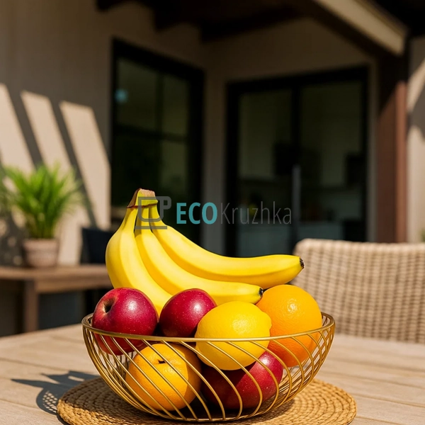 Кошик для фруктів 250 х 95 мм Золотий Maestro MR-1037 Кошик для фруктів 250 х 95 мм Золотий Maestro MR-1037