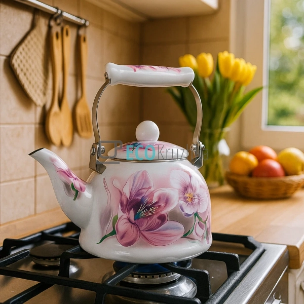 Чайник Емальований 2 л Орхідея (5/L) Чайник Емальований 2 л Орхідея (5/L)