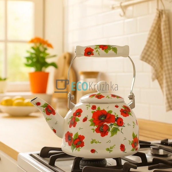 Чайник Емальований 2 л Мак (9/L) Чайник Емальований 2 л Мак (9/L)