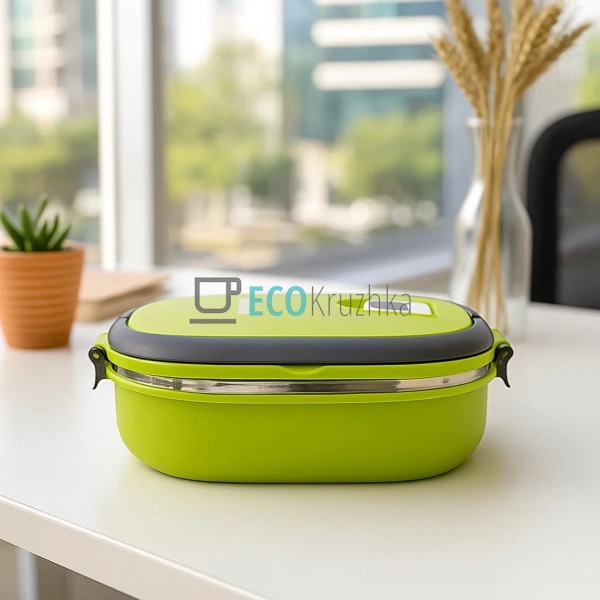 Ланч-бокс 900 мл нержавіючий Kamille салатовий KM-2108 Ланч-бокс 900 мл нержавіючий Kamille салатовий KM-2108