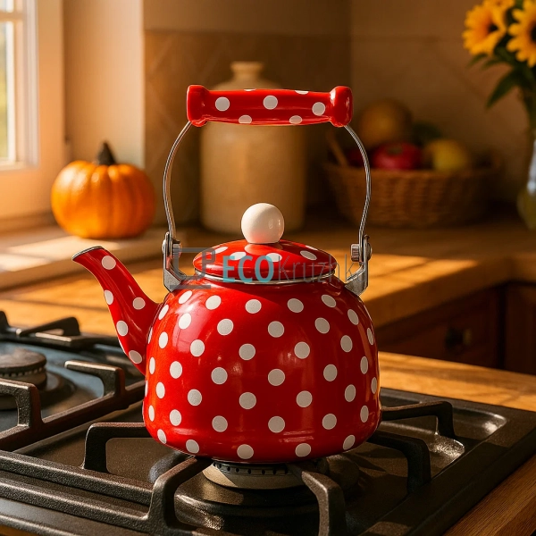 Чайник Емальований 2 л Горох (25/L) Чайник Емальований 2 л Горох (25/L)