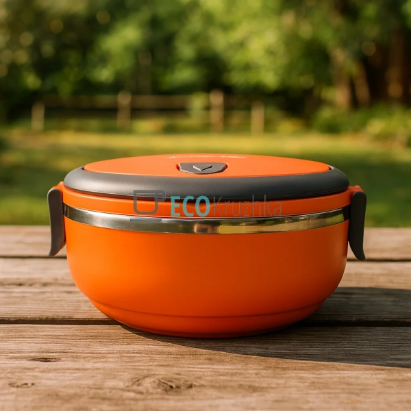 Ланч бокс нержавіючий Kamille 700мл Помаранчевий KM-2105