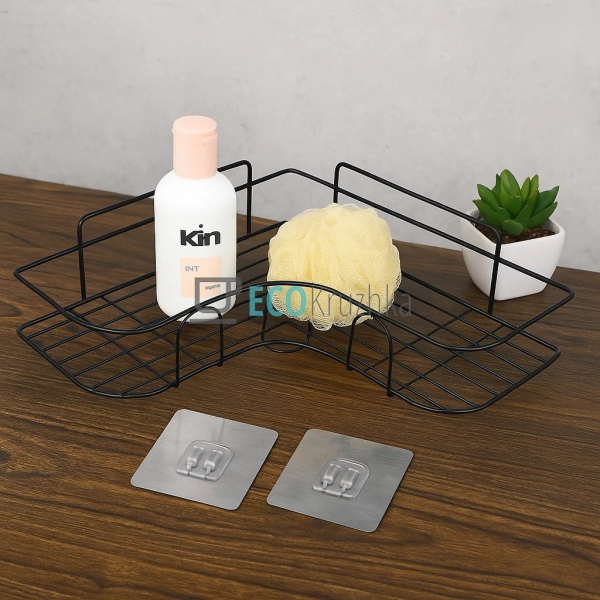 Полиця кутова універсальна на самоклейкій стрічці 26×26× ...