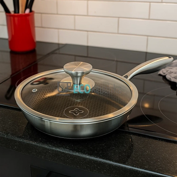 Глибока сковорода нержавіюча професійна з кришкою 28 х 5 ... Глибока сковорода нержавіюча професійна з кришкою 28 х 5 ...