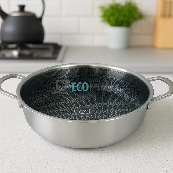 Сотейник нержавіючий професійний з кришкою 28 х 7 см Ede ... Сотейник нержавіючий професійний з кришкою 28 х 7 см Ede ...