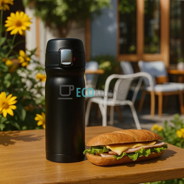 Термокружка Vacuum cup 350 мл Чорний EK10891 Термокружка Vacuum cup 350 мл Чорний EK10891