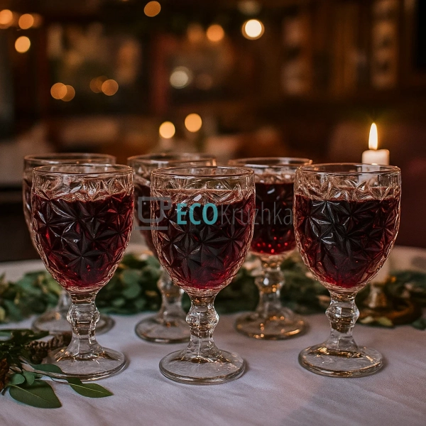 Келихи для вина зі скла 6 шт Glassware 350мл Прозорий EK ... Келихи для вина зі скла 6 шт Glassware 350мл Прозорий EK ...