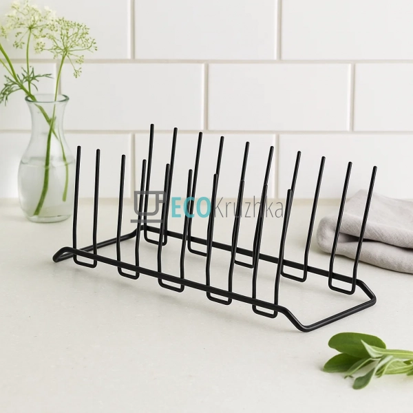 Підставка для кришок, обробних дошок та тарілок Чорна (A ... Підставка для кришок, обробних дошок та тарілок Чорна (A ...