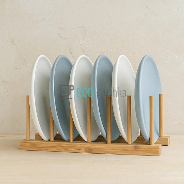 Підставка під 6 тарілок, кришки бамбукова 28 см (R88025) Підставка під 6 тарілок, кришки бамбукова 28 см (R88025)