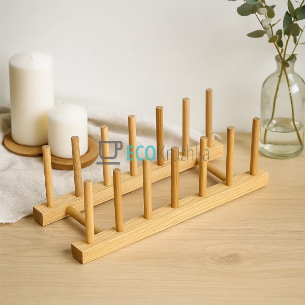 Підставка під 6 тарілок, кришки бамбукова 28 см (R88025) Підставка під 6 тарілок, кришки бамбукова 28 см (R88025)