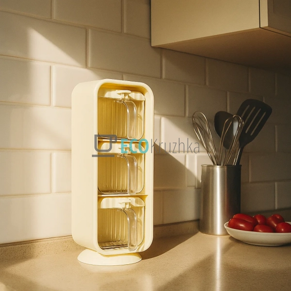 Диспенсер 3 секції для спецій на самолипкій міцній стріч ... Диспенсер 3 секції для спецій на самолипкій міцній стріч ...