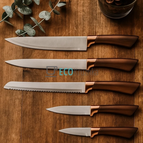 Набір ножів із підставкою 7 предметів Edenberg Чорний EB ... Набір ножів із підставкою 7 предметів Edenberg Чорний EB ...