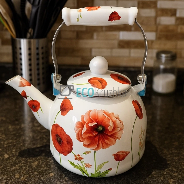 Чайник Емальований 2 л Мак (12/L) Чайник Емальований 2 л Мак (12/L)