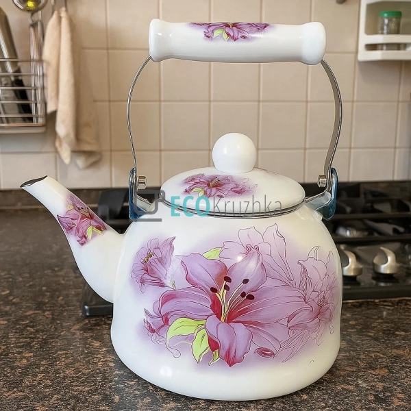 Чайник Емальований 2 л Лілія (6/L) Чайник Емальований 2 л Лілія (6/L)