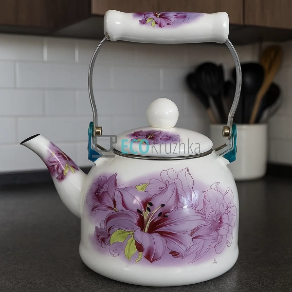 Чайник Емальований 2 л Лілія (6/L) Чайник Емальований 2 л Лілія (6/L)