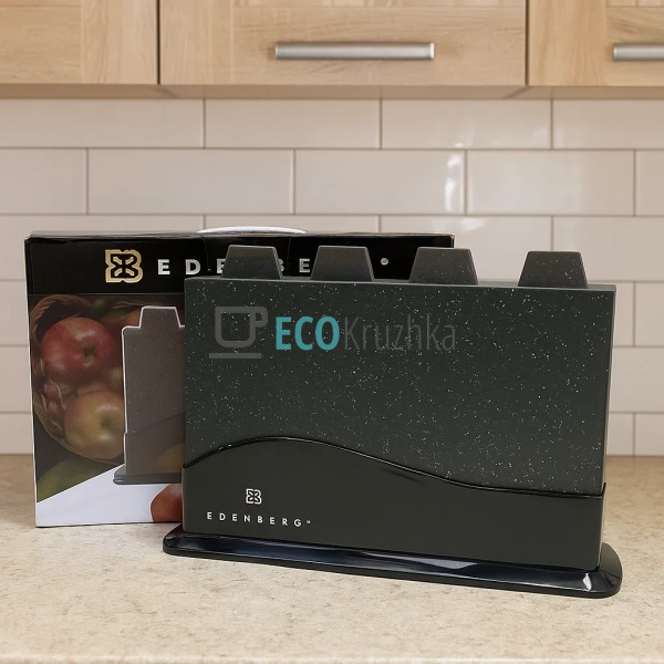 Набір обробних дощечок (5 предметів) Чорний Мармур Edenb ... Набір обробних дощечок (5 предметів) Чорний Мармур Edenb ...