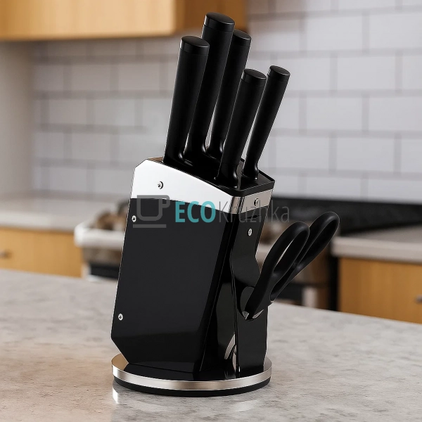 Набір ножів на підставці 8 предметів з обертовою підстав ... Набір ножів на підставці 8 предметів з обертовою підстав ...