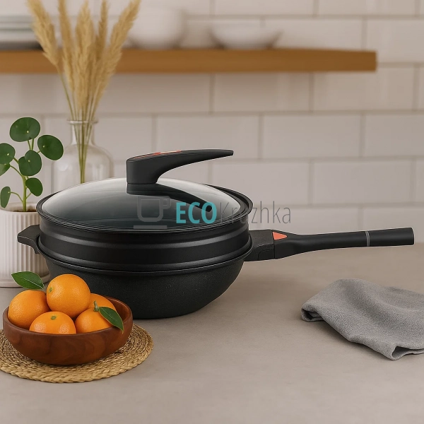 Універсальна сковорідка ВОК, сотейник, пароварка 32 см М ...