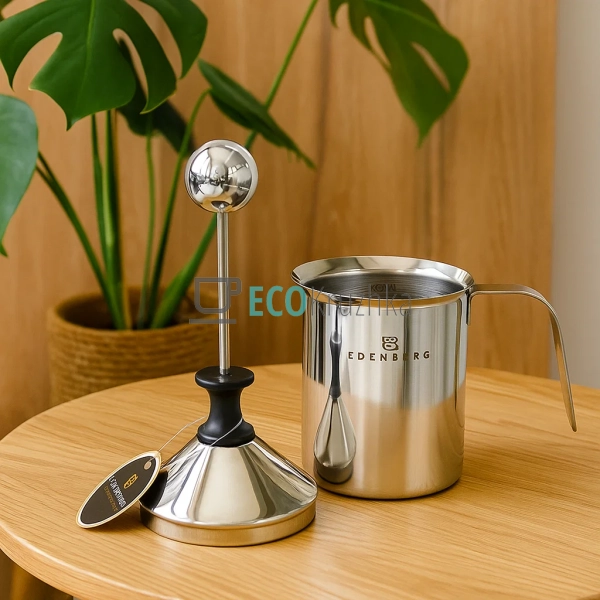 Спінювач молока ручний 400мл нержавіючий Edenberg EB-89 ... Спінювач молока ручний 400мл нержавіючий Edenberg EB-89 ...