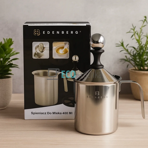 Спінювач молока ручний 400мл нержавіючий Edenberg EB-89 ... Спінювач молока ручний 400мл нержавіючий Edenberg EB-89 ...