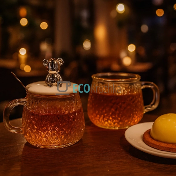 Чашка Мішка 400 мл із прозорого скла HO_PE (77-9) Чашка Мішка 400 мл із прозорого скла HO_PE (77-9)