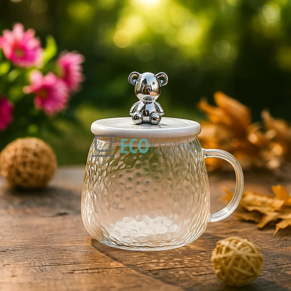 Чашка Мішка 400 мл із прозорого скла HO_PE (77-9) Чашка Мішка 400 мл із прозорого скла HO_PE (77-9)