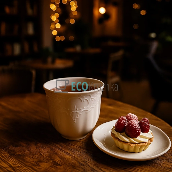 Набір чашок на бамбуковій підставці 300 мл Interos PJ031 ...