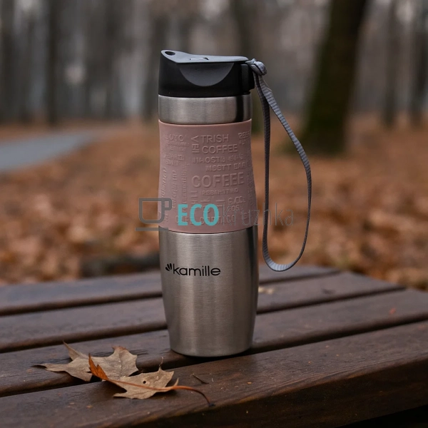 Термокружка Kamille 480 мл Бежевий EK5063 Термокружка Kamille 480 мл Бежевий EK5063