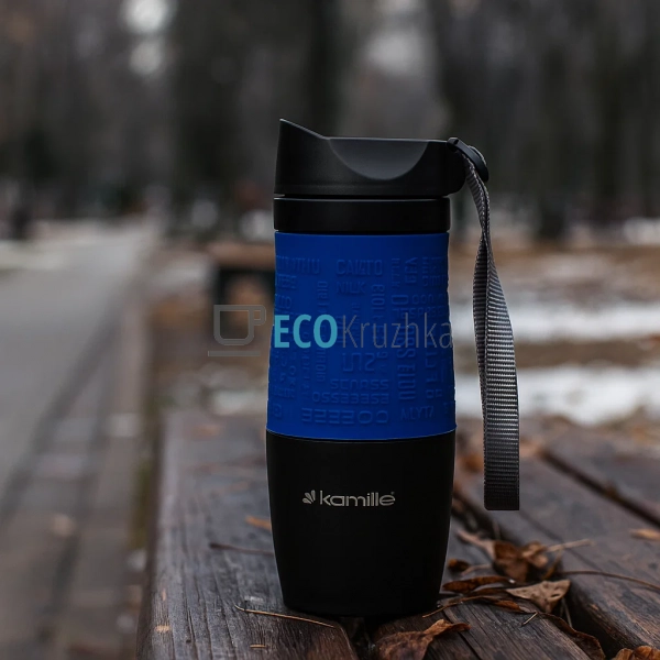Термокружка Kamille 380 мл Синій EK5037 Термокружка Kamille 380 мл Синій EK5037