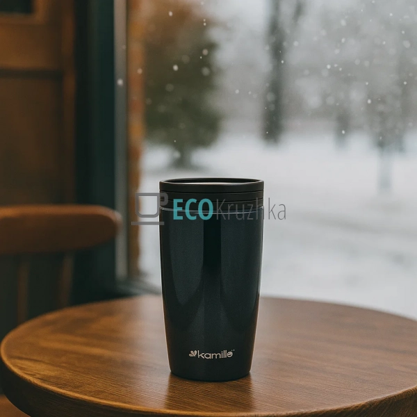 Термокружка Kamille 320 мл з нержавіючої сталі з TPR-вст ... Термокружка Kamille 320 мл з нержавіючої сталі з TPR-вст ...