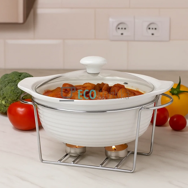 Марміт Kamille керамічний 2.4 л зі скляною кришкою та ме ... Марміт Kamille керамічний 2.4 л зі скляною кришкою та ме ...