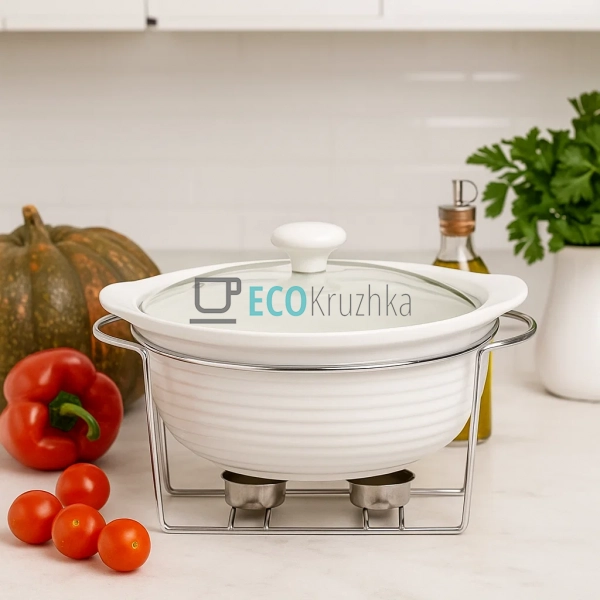 Марміт Kamille керамічний 2.4 л зі скляною кришкою та ме ... Марміт Kamille керамічний 2.4 л зі скляною кришкою та ме ...