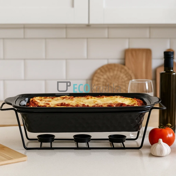 Марміт керамічний прямокутний 36см 2л зі скляною кришкою ... Марміт керамічний прямокутний 36см 2л зі скляною кришкою ...