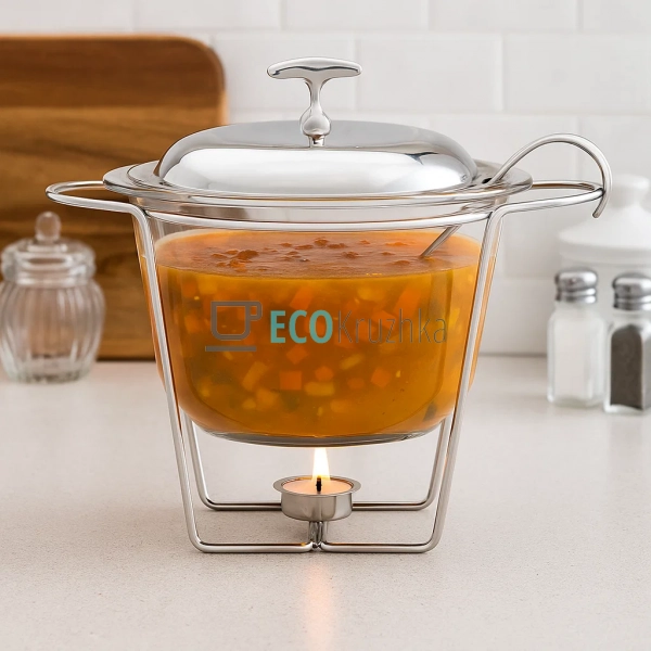 Марміт скляний 4л зі нержавіючою кришкою та металевою пі ... Марміт скляний 4л зі нержавіючою кришкою та металевою пі ...