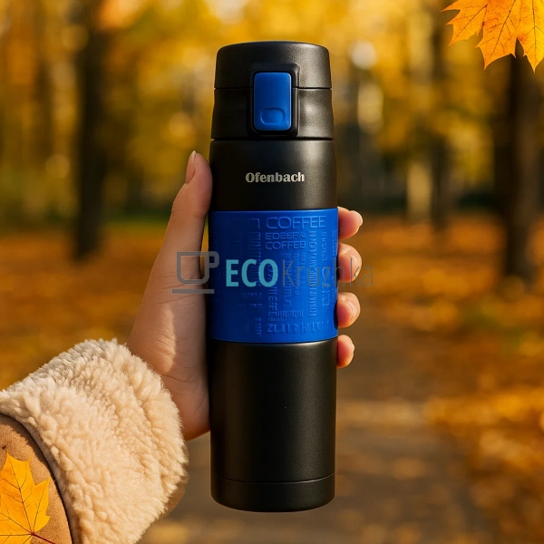 Термокухоль Ofenbach 480 мл з нержавіючої сталі Синій EK ... Термокухоль Ofenbach 480 мл з нержавіючої сталі Синій EK ...