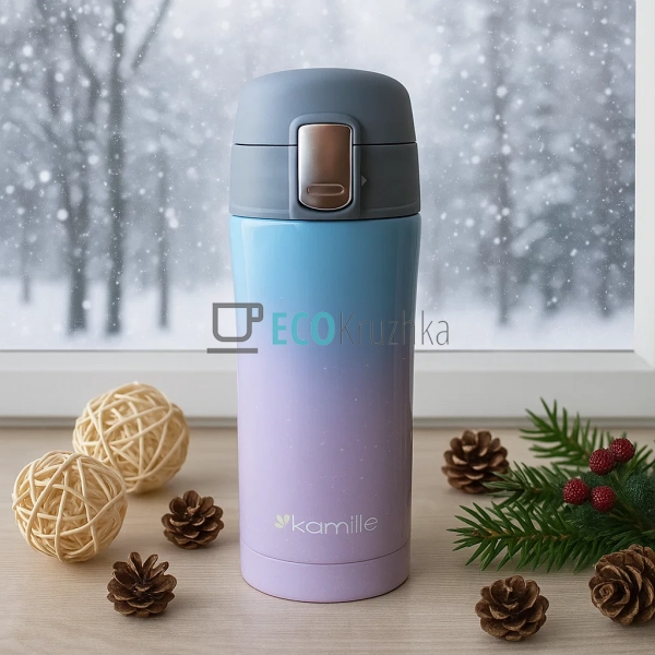Термокружка Kamille 320мл з нержавіючої сталі Рожевий / ... Термокружка Kamille 320мл з нержавіючої сталі Рожевий / ...