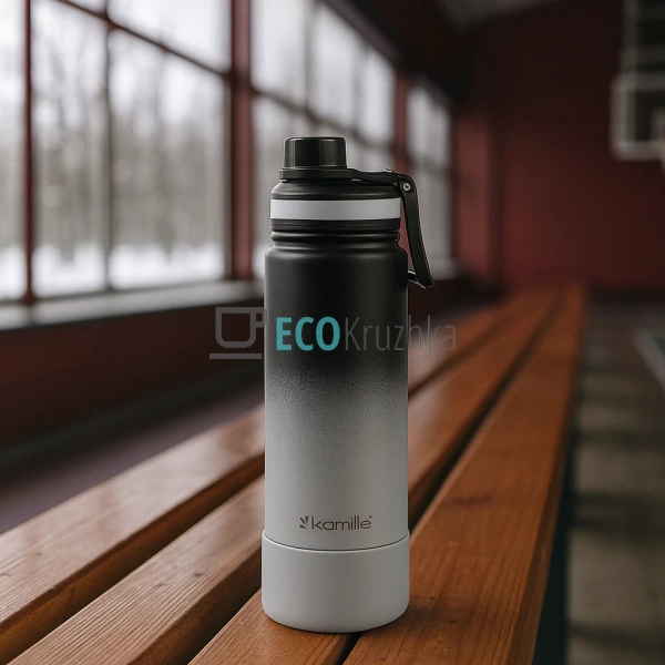 Термокружка на 720 мл з нержавіючої сталі з силіконовою ... Термокружка на 720 мл з нержавіючої сталі з силіконовою ...