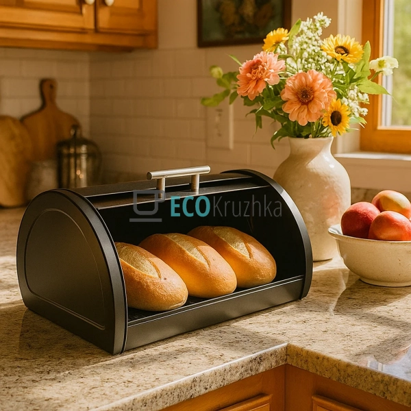 Хлібниця із нержавіючої сталі з відкидною кришкою Edenbe ... Хлібниця із нержавіючої сталі з відкидною кришкою Edenbe ...