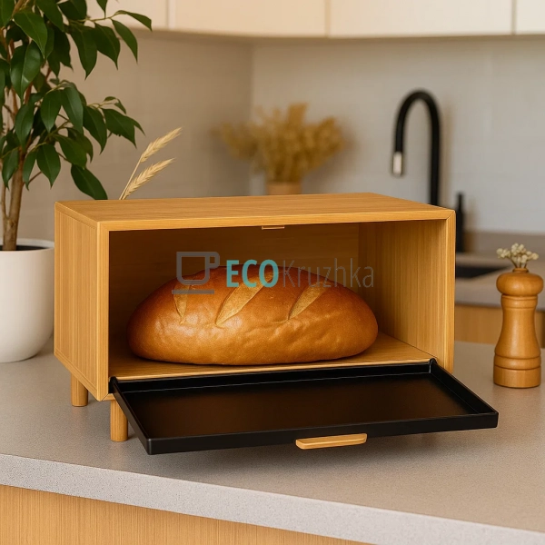 Хлібниця Edenberg з бамбуковою основою та відкидною криш ... Хлібниця Edenberg з бамбуковою основою та відкидною криш ...